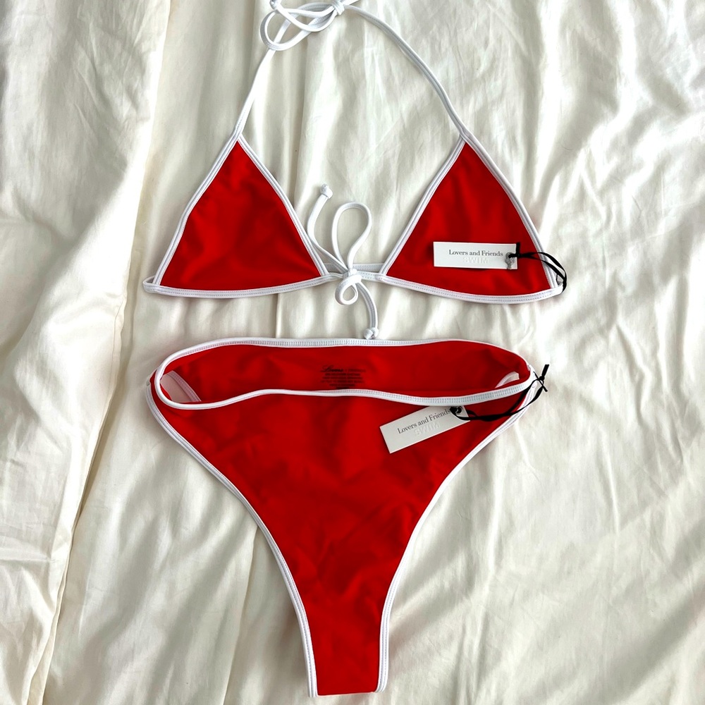 NWT Lovers + Friends Red Bikini